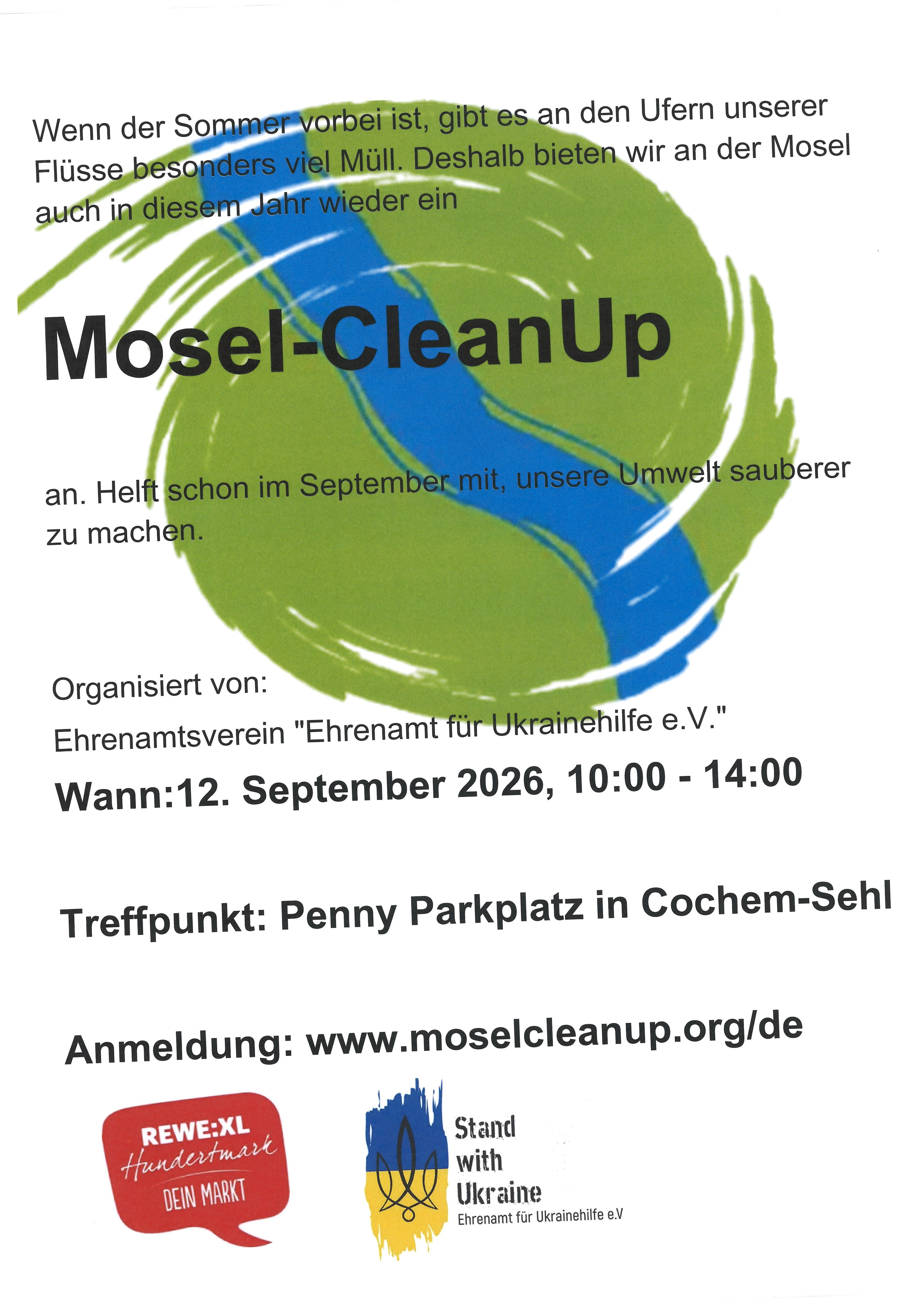 Mosel Clean up Cochem mit Ukrainerverein
